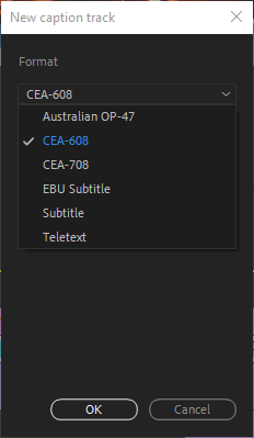 Adobe Premiere Pro 建立字幕